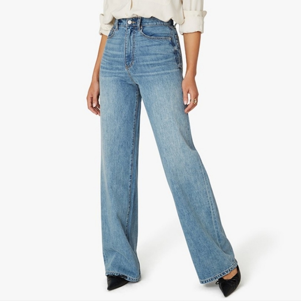 Weworewhat high rise wide leg denim jeans 👖